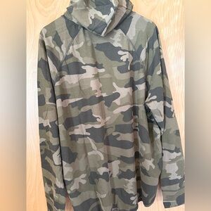 GASP - Men's Camo Hoodie Long Sleeve Shirt - Olive Green